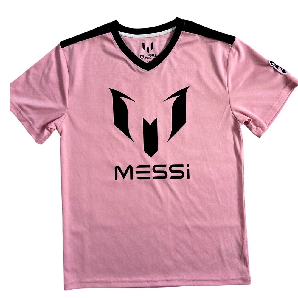 Messi Collection Youth XL Pink Soccer Jersey Inter Miami Style Number 10 Shirt